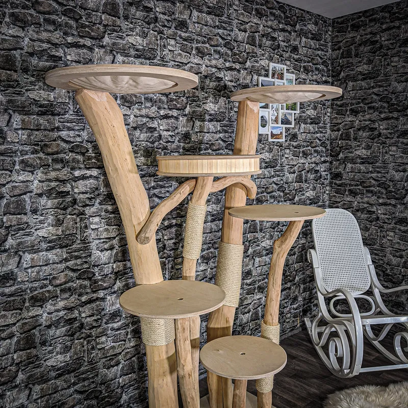 Naturkratzbaum 2046 Kratzbaum Natur Holz Design 175 cm hoch