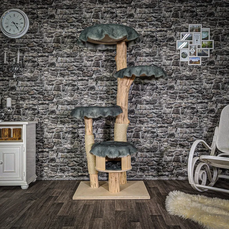 Naturkratzbaum 2045 Kratzbaum Natur Holz Design 175 cm hoch