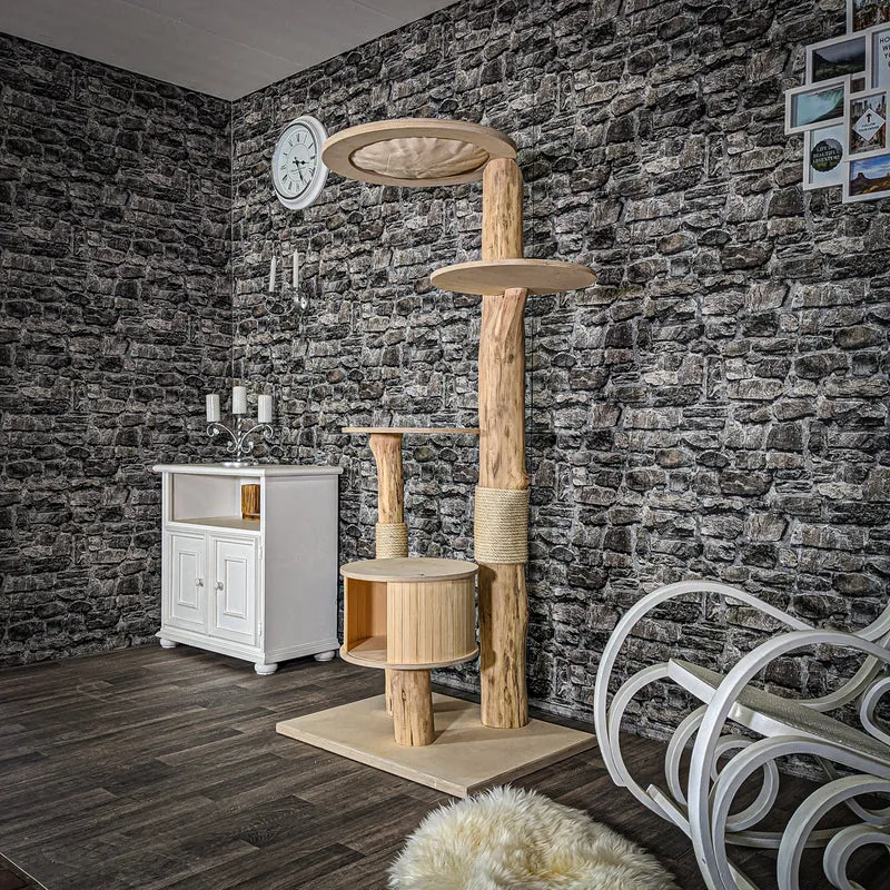 Naturkratzbaum 2045 Kratzbaum Natur Holz Design 175 cm hoch