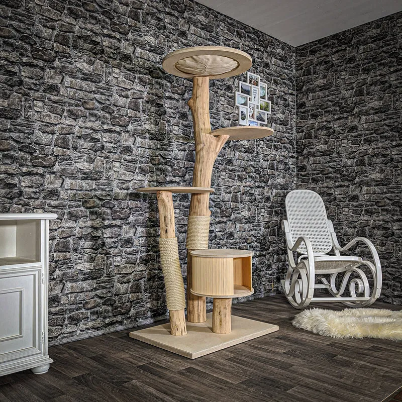 Naturkratzbaum 2045 Kratzbaum Natur Holz Design 175 cm hoch