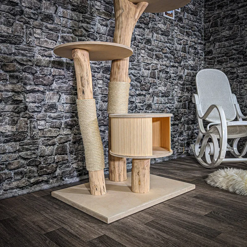 Naturkratzbaum 2045 Kratzbaum Natur Holz Design 175 cm hoch