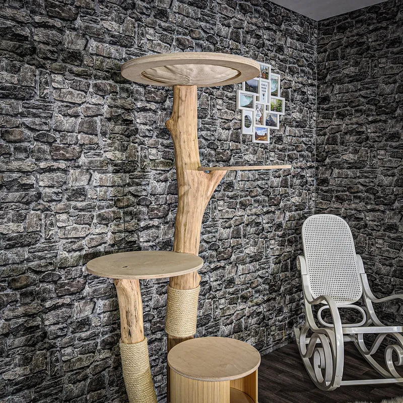 Naturkratzbaum 2045 Kratzbaum Natur Holz Design 175 cm hoch