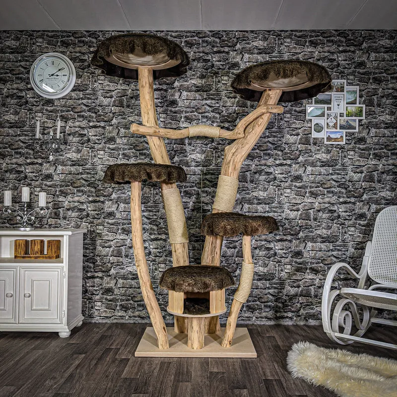 Naturkratzbaum 2044 Kratzbaum Natur Holz Design 205 cm hoch