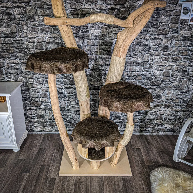 Naturkratzbaum 2044 Kratzbaum Natur Holz Design 205 cm hoch