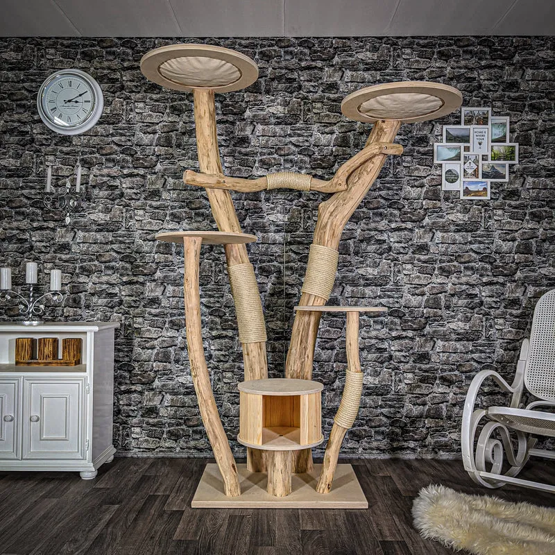 Naturkratzbaum 2044 Kratzbaum Natur Holz Design 205 cm hoch