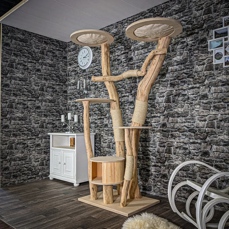 Naturkratzbaum 2044 Kratzbaum Natur Holz Design 205 cm hoch