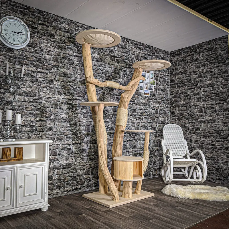 Naturkratzbaum 2044 Kratzbaum Natur Holz Design 205 cm hoch