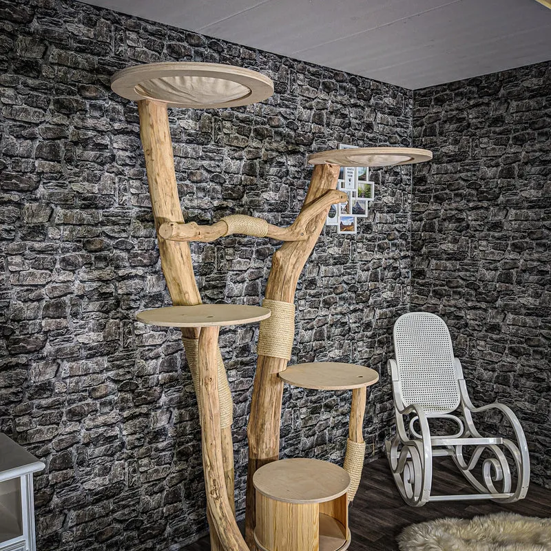 Naturkratzbaum 2044 Kratzbaum Natur Holz Design 205 cm hoch