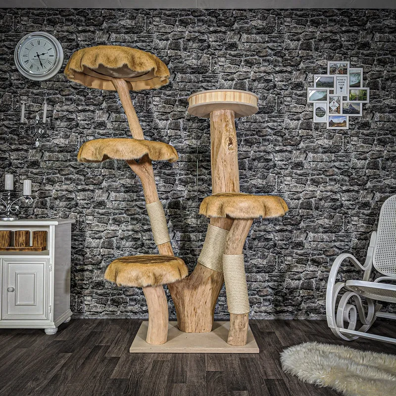 Naturkratzbaum 2042 Kratzbaum Natur Holz Design 185 cm hoch