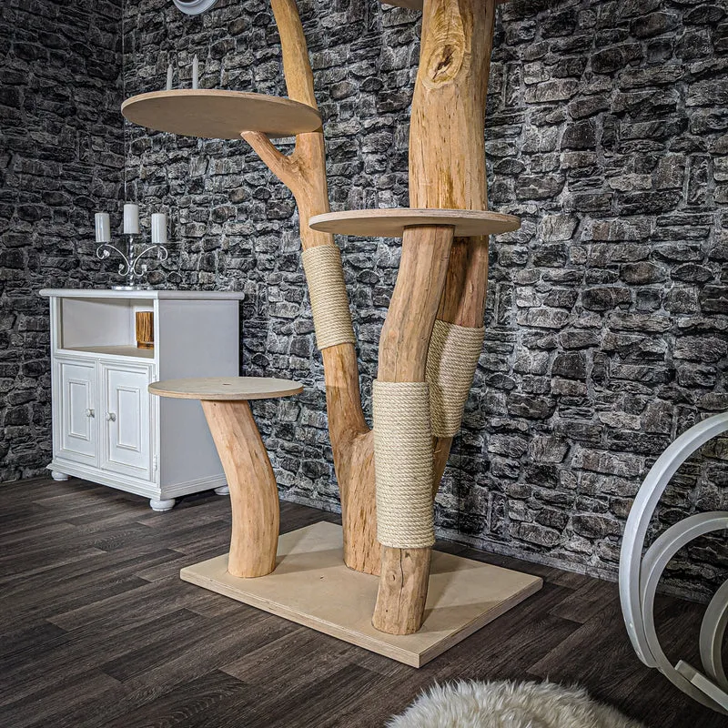 Naturkratzbaum 2042 Kratzbaum Natur Holz Design 185 cm hoch