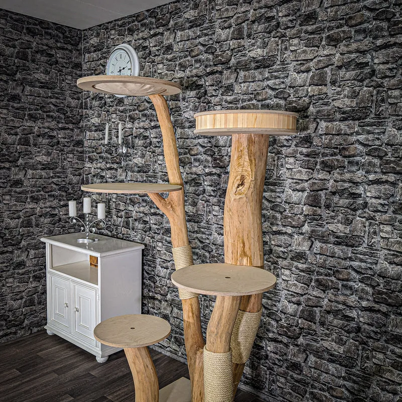 Naturkratzbaum 2042 Kratzbaum Natur Holz Design 185 cm hoch