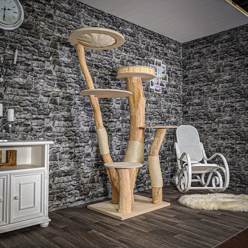 Naturkratzbaum 2042 Kratzbaum Natur Holz Design 185 cm hoch