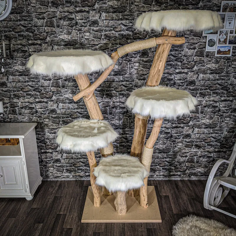 Naturkratzbaum 2041 Kratzbaum Natur Holz Design 190 cm hoch