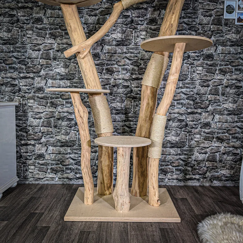 Naturkratzbaum 2041 Kratzbaum Natur Holz Design 190 cm hoch