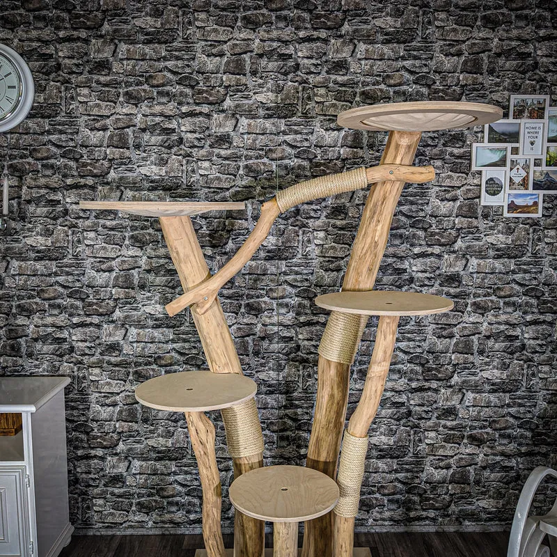 Naturkratzbaum 2041 Kratzbaum Natur Holz Design 190 cm hoch