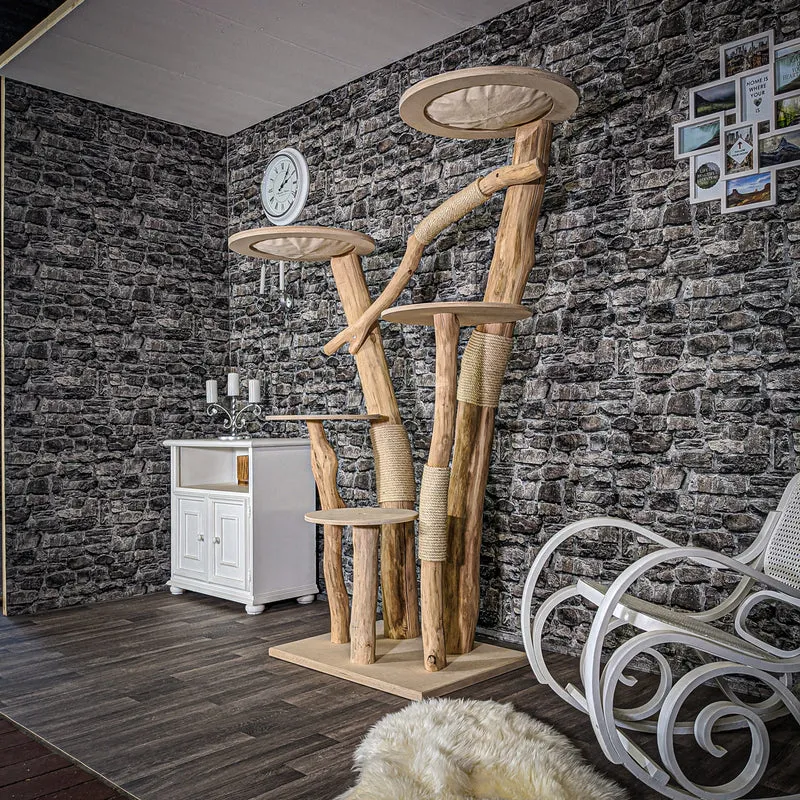 Naturkratzbaum 2041 Kratzbaum Natur Holz Design 190 cm hoch