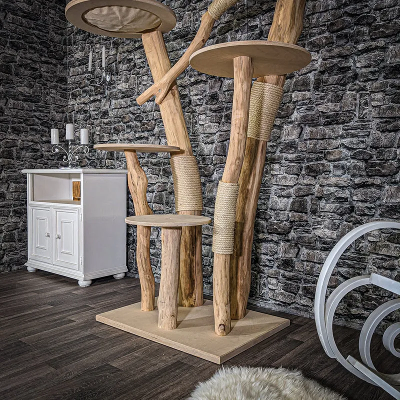 Naturkratzbaum 2041 Kratzbaum Natur Holz Design 190 cm hoch