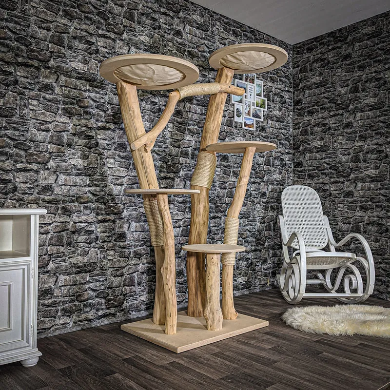 Naturkratzbaum 2041 Kratzbaum Natur Holz Design 190 cm hoch