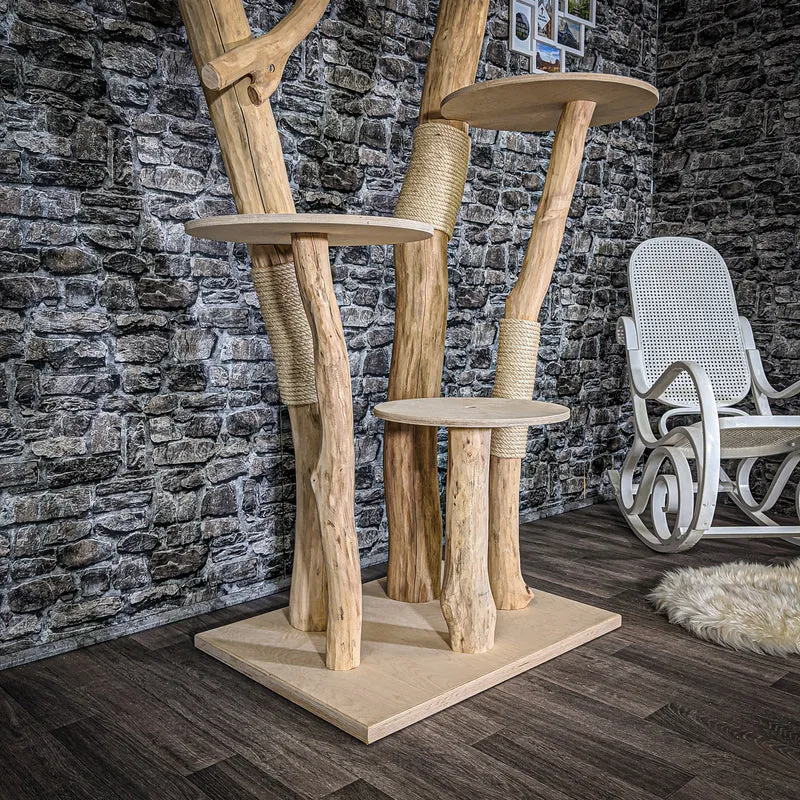 Naturkratzbaum 2041 Kratzbaum Natur Holz Design 190 cm hoch