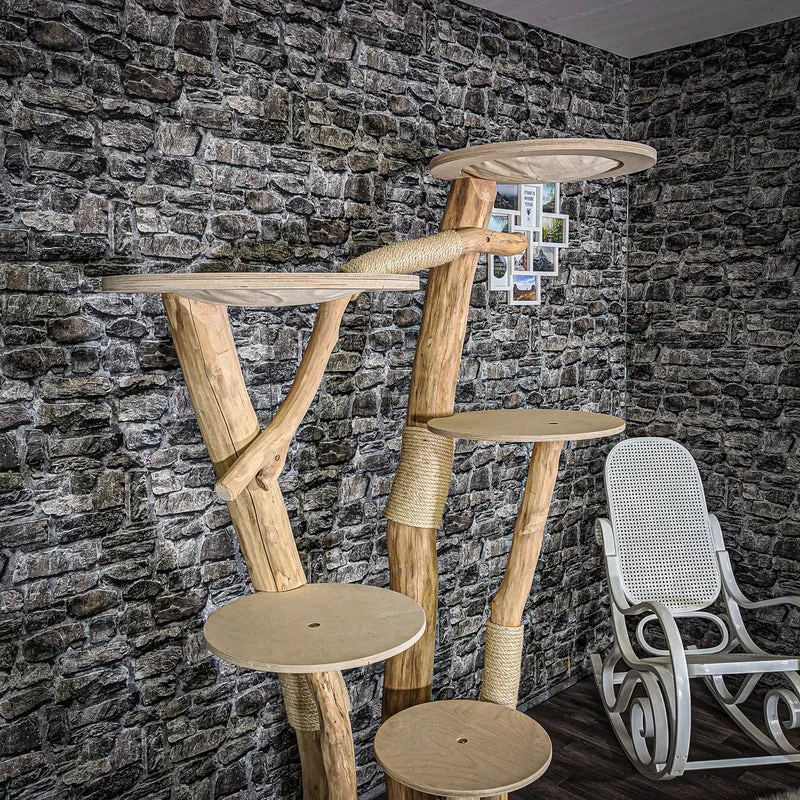 Naturkratzbaum 2041 Kratzbaum Natur Holz Design 190 cm hoch