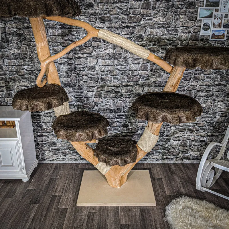 Naturkratzbaum 2040 Kratzbaum Natur Holz Design 185 cm hoch