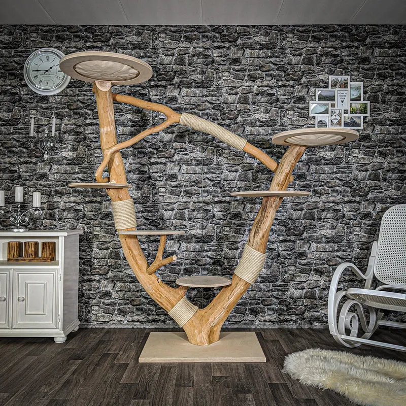 Naturkratzbaum 2040 Kratzbaum Natur Holz Design 185 cm hoch