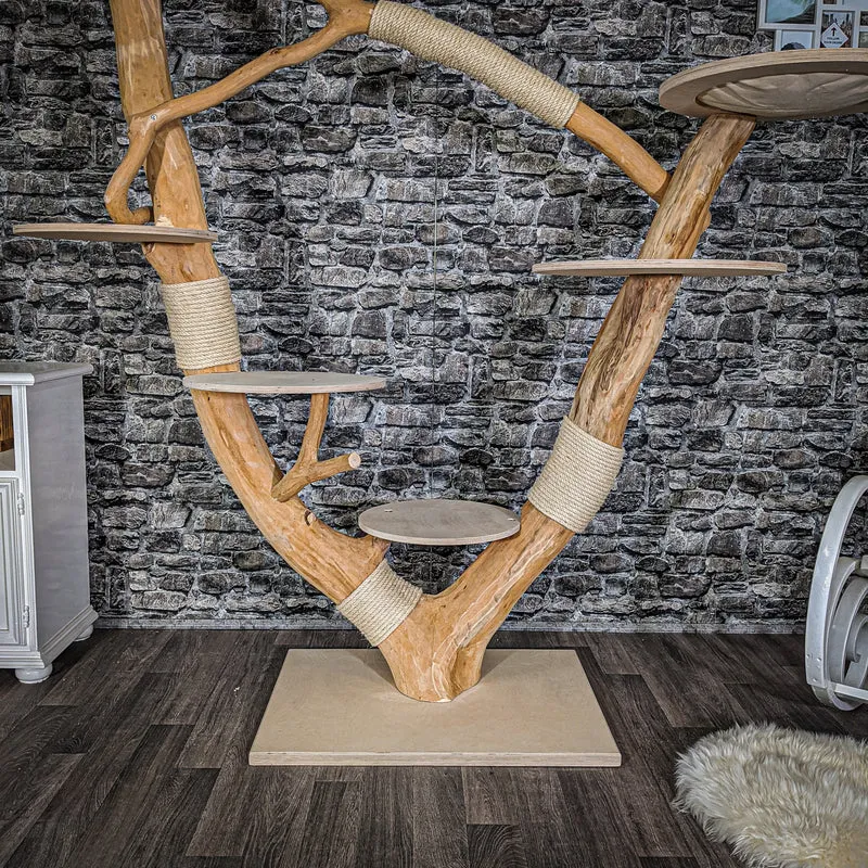 Naturkratzbaum 2040 Kratzbaum Natur Holz Design 185 cm hoch