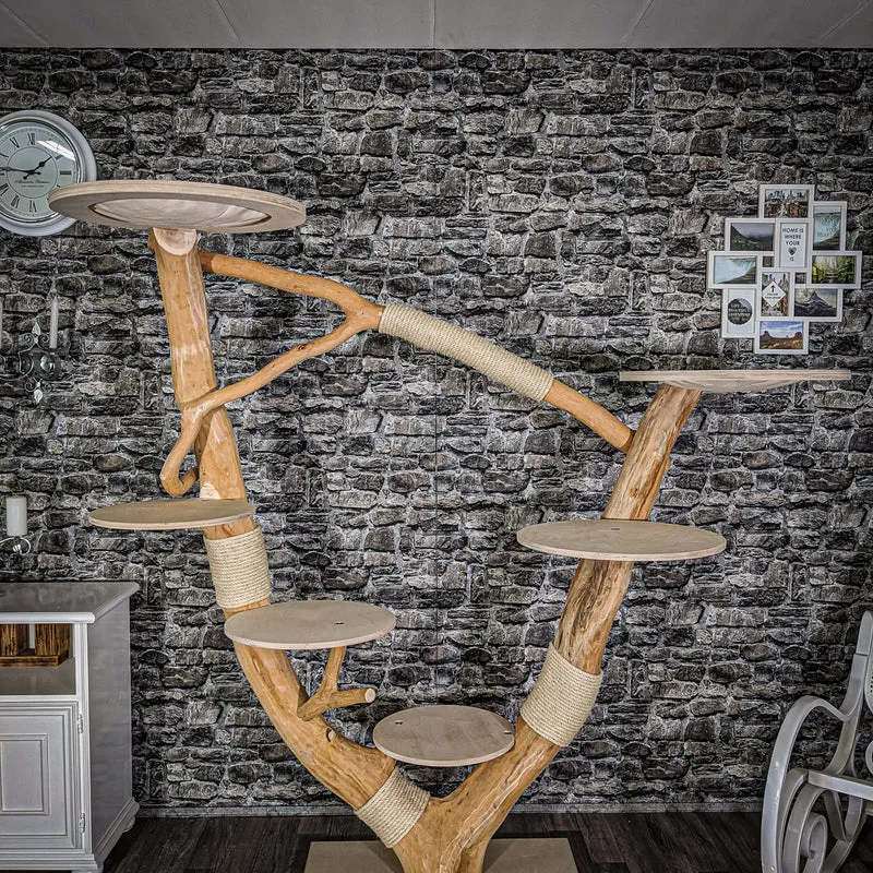 Naturkratzbaum 2040 Kratzbaum Natur Holz Design 185 cm hoch