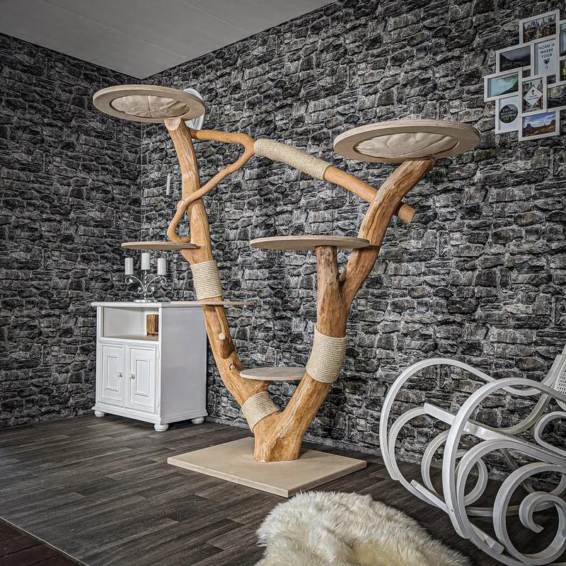 Naturkratzbaum 2040 Kratzbaum Natur Holz Design 185 cm hoch