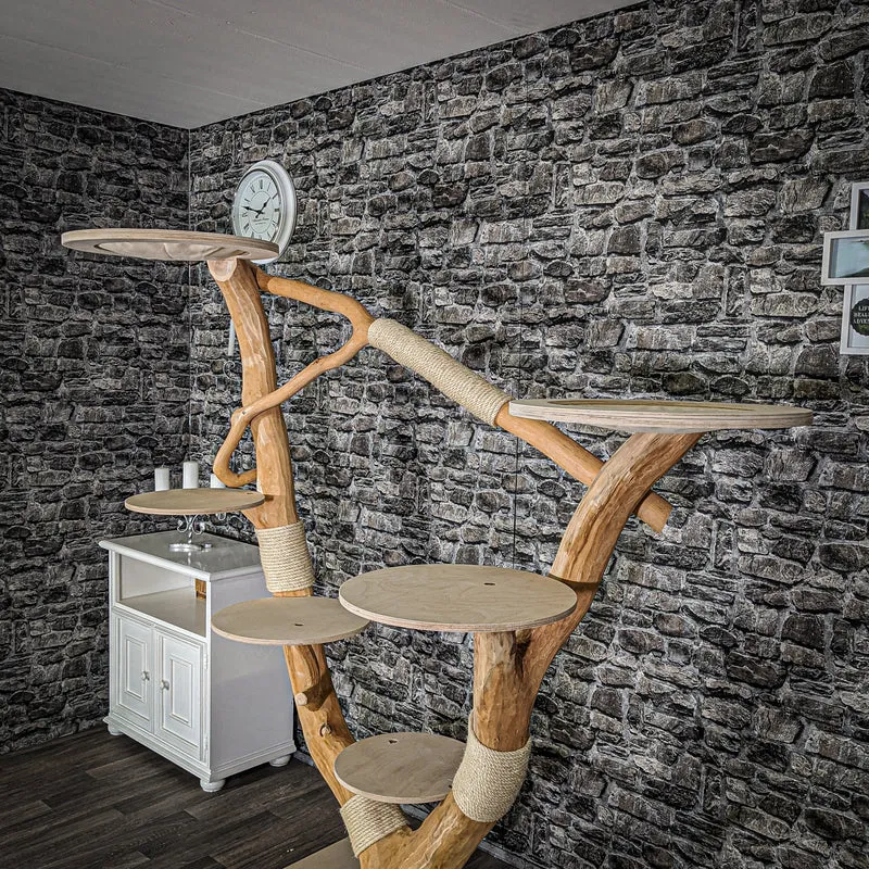 Naturkratzbaum 2040 Kratzbaum Natur Holz Design 185 cm hoch