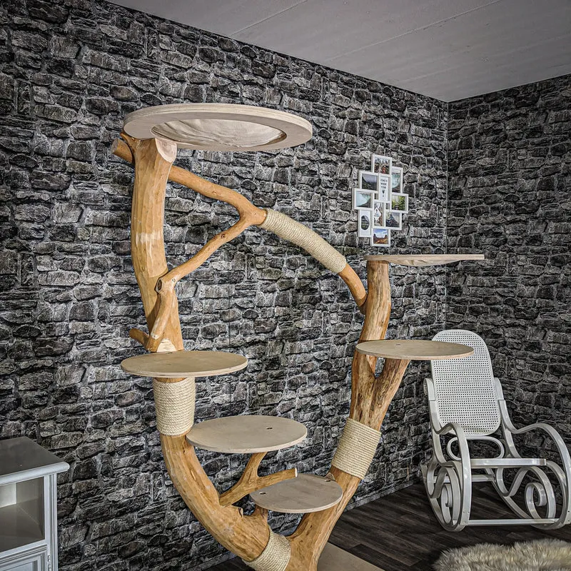 Naturkratzbaum 2040 Kratzbaum Natur Holz Design 185 cm hoch