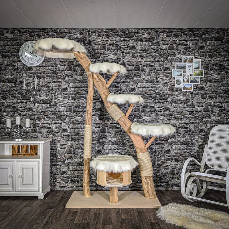 Naturkratzbaum 2039 Kratzbaum Natur Holz Design 212 cm hoch