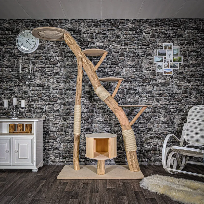 Naturkratzbaum 2039 Kratzbaum Natur Holz Design 212 cm hoch
