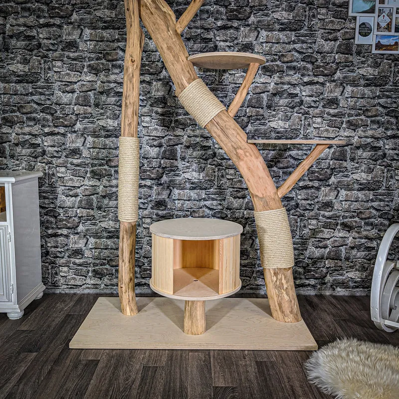 Naturkratzbaum 2039 Kratzbaum Natur Holz Design 212 cm hoch