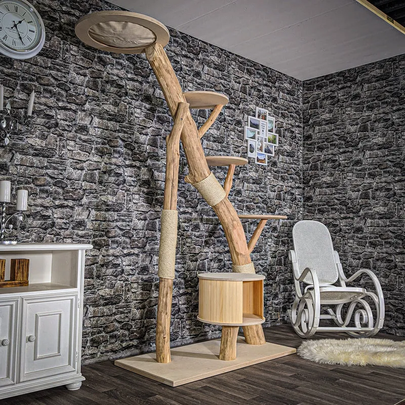 Naturkratzbaum 2039 Kratzbaum Natur Holz Design 212 cm hoch