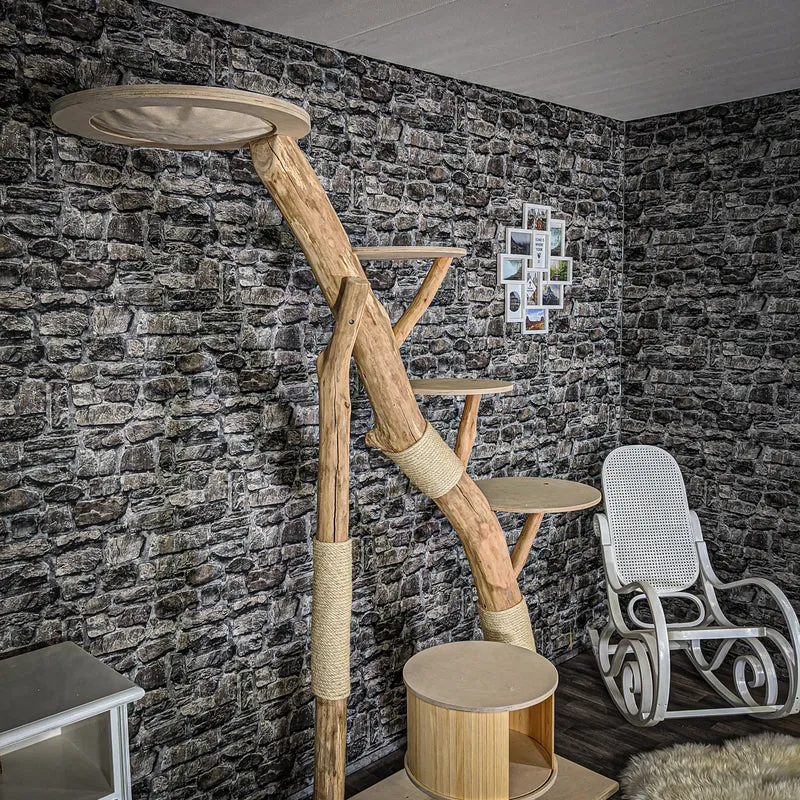 Naturkratzbaum 2039 Kratzbaum Natur Holz Design 212 cm hoch