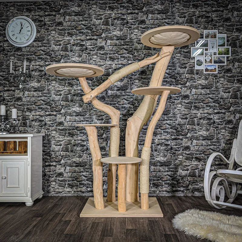 Naturkratzbaum 2038 Kratzbaum Natur Holz Design 175 cm hoch