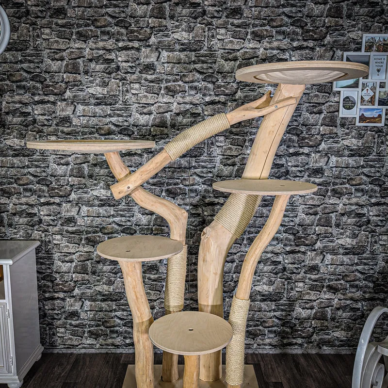 Naturkratzbaum 2038 Kratzbaum Natur Holz Design 175 cm hoch