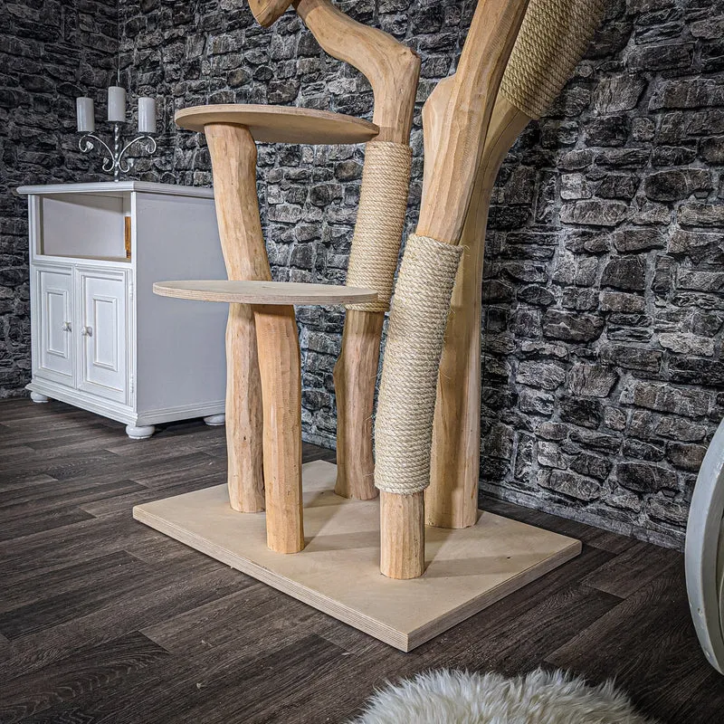 Naturkratzbaum 2038 Kratzbaum Natur Holz Design 175 cm hoch