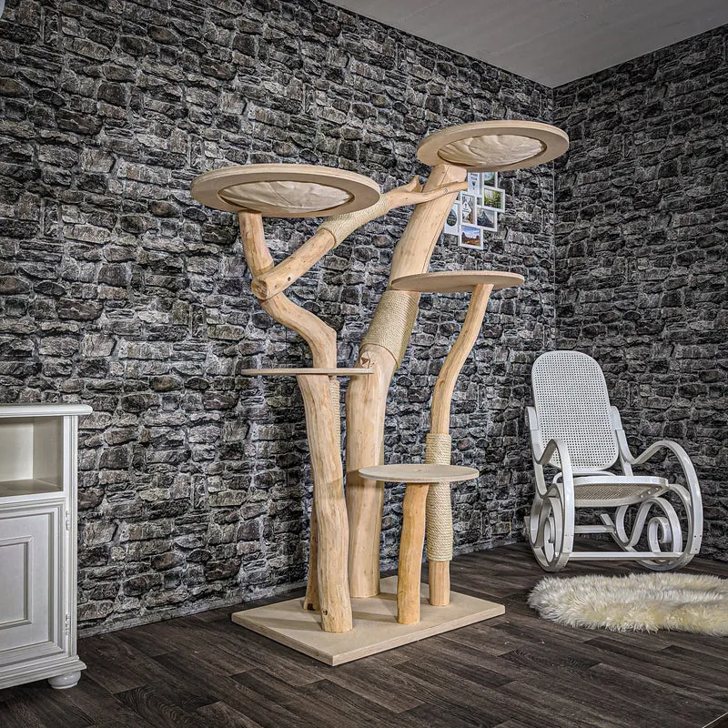 Naturkratzbaum 2038 Kratzbaum Natur Holz Design 175 cm hoch