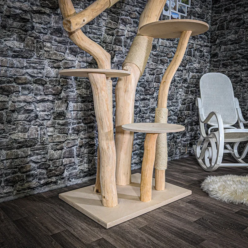 Naturkratzbaum 2038 Kratzbaum Natur Holz Design 175 cm hoch