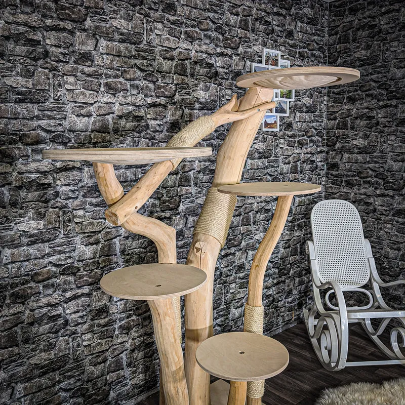 Naturkratzbaum 2038 Kratzbaum Natur Holz Design 175 cm hoch