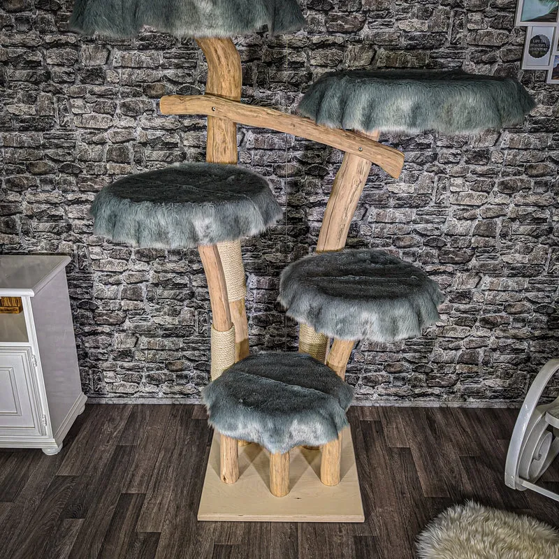 Naturkratzbaum 2037 Kratzbaum Natur Holz Design 180 cm hoch