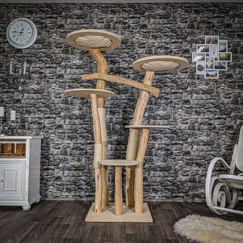 Naturkratzbaum 2037 Kratzbaum Natur Holz Design 180 cm hoch