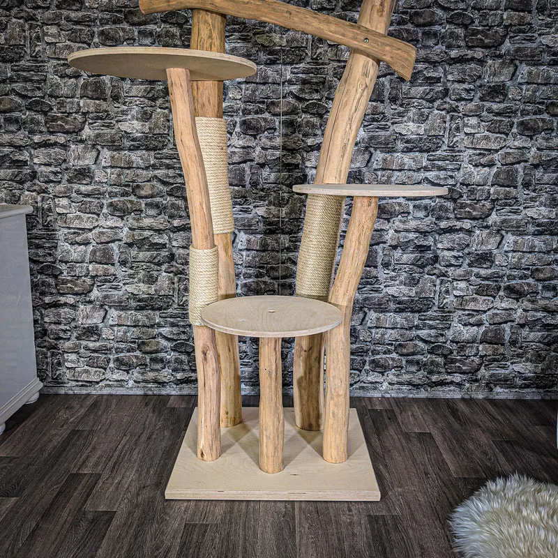 Naturkratzbaum 2037 Kratzbaum Natur Holz Design 180 cm hoch