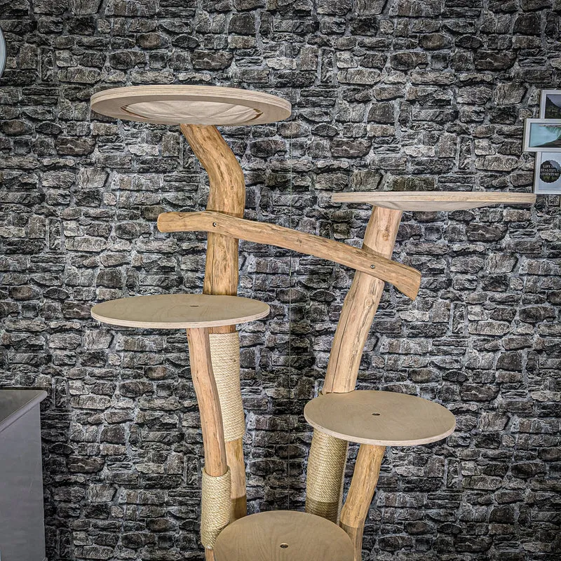 Naturkratzbaum 2037 Kratzbaum Natur Holz Design 180 cm hoch