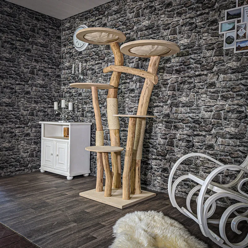 Naturkratzbaum 2037 Kratzbaum Natur Holz Design 180 cm hoch