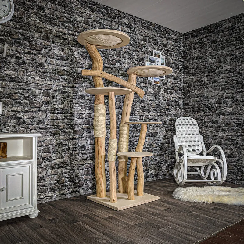 Naturkratzbaum 2037 Kratzbaum Natur Holz Design 180 cm hoch