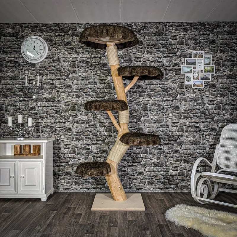 Naturkratzbaum 2036 Kratzbaum Natur Holz Design 203 cm hoch