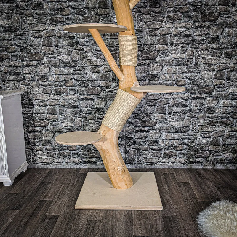 Naturkratzbaum 2036 Kratzbaum Natur Holz Design 203 cm hoch